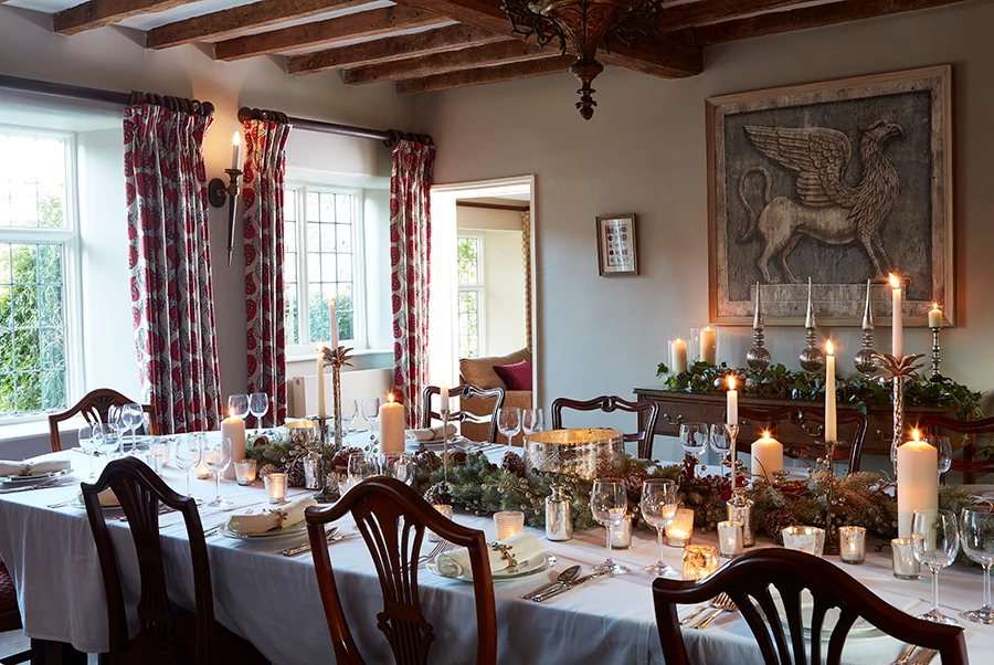 Blissfield House Dining Room At Christmas 1