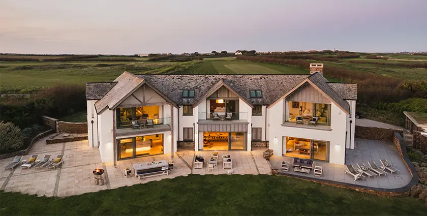 The Beach House Exterior At Dusk
