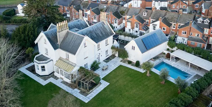 White Gable House Exterior