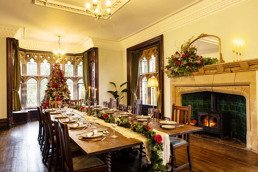 Fallbarrow Hall Dining Room At Christmas