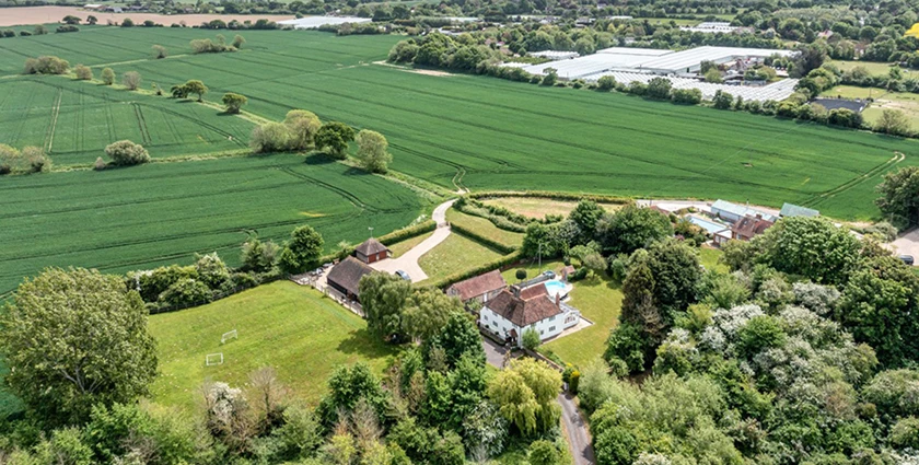 Willow Row Farm Aerial View