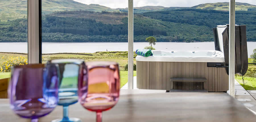 Hot Tub At Loch Tay Lodge