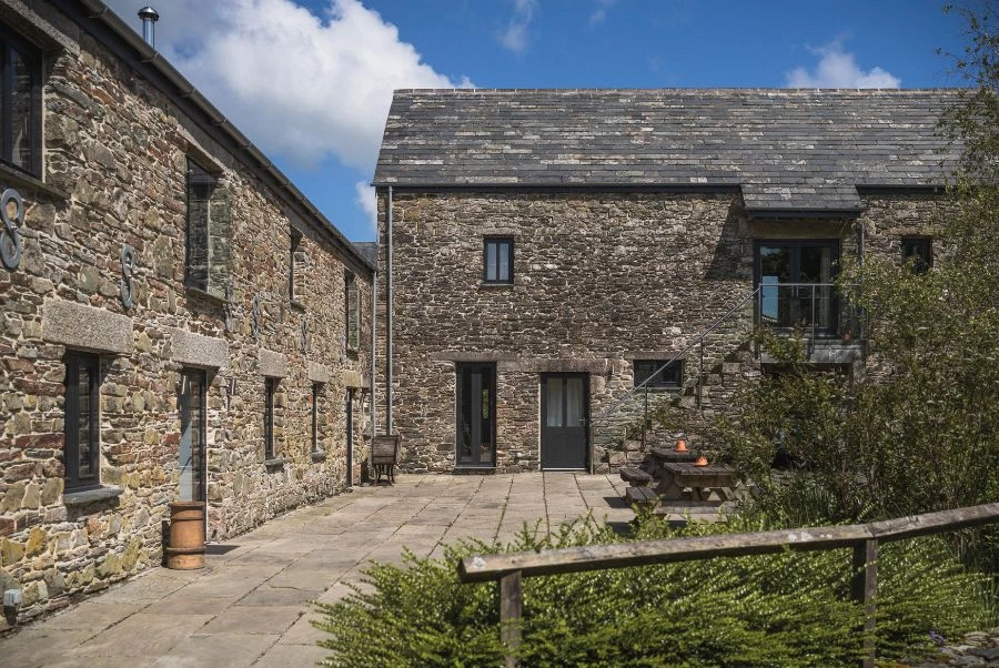 Tregulland Barn Courtyard