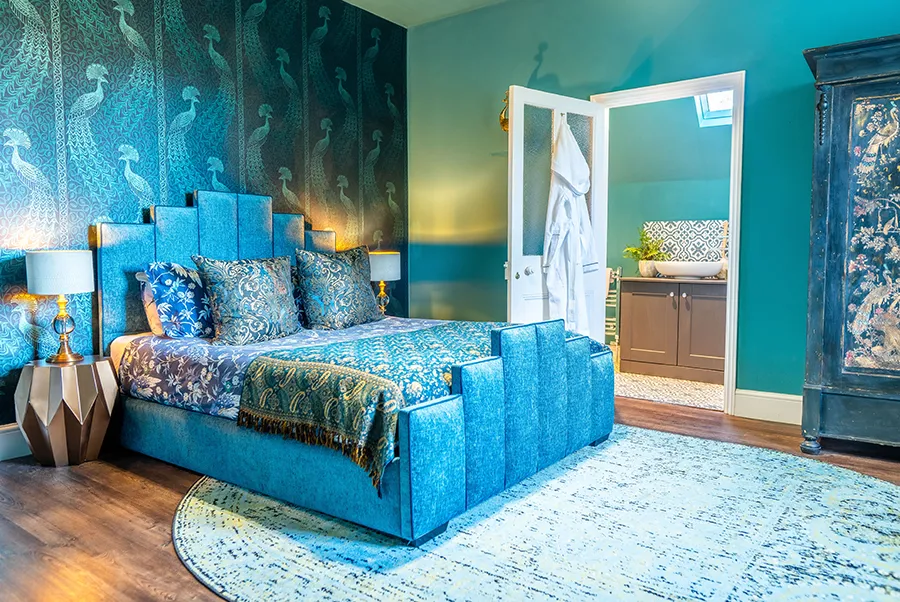Mendip Manor Peacock Bedroom