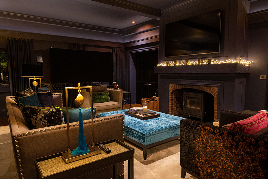 Westerly Lodge Drawing Room At Night