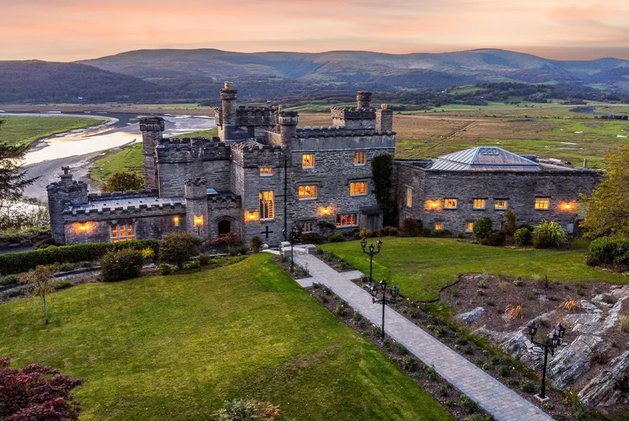 Pengarth Castle Exterior At Sunset 2