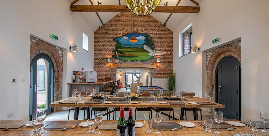 Highvale Barn Dining Area