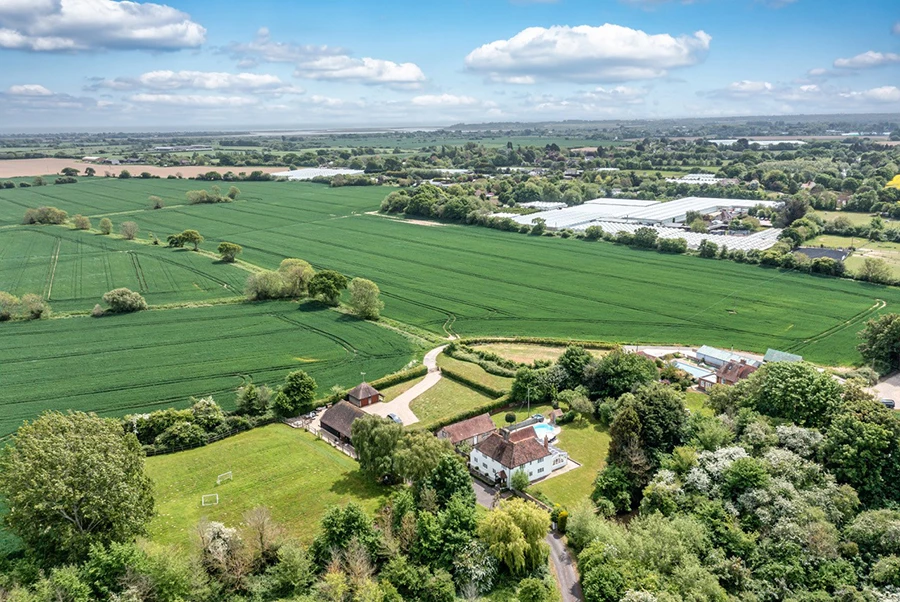 Willow Row Farm Aerial View