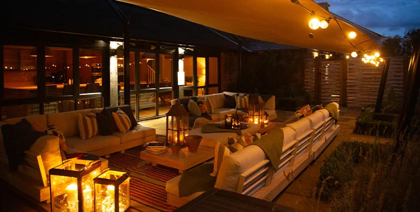 Brookmoor Barn Terrace At Night